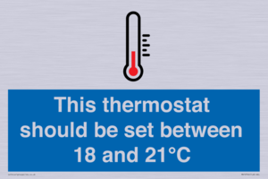 This thermostat should be set between 18 and 21°C